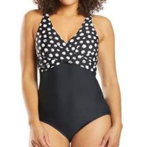 Maxine of Hollywood Dandelion Dot One Piece